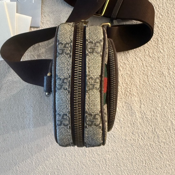 Gucci Ophidia Web Striped Belt Bag Crossbody - Picture 4 of 6